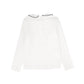 BACE COLLECTION WHITE/GREY LONG SLEEVE PIPED TEE