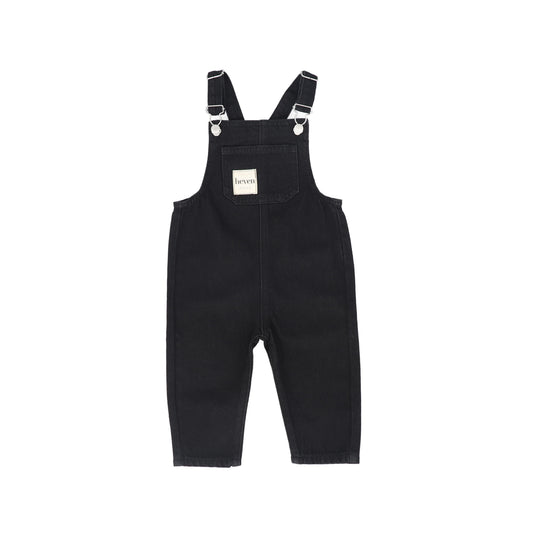 HEVEN CHILD BLACK DENIM OVERALLS
