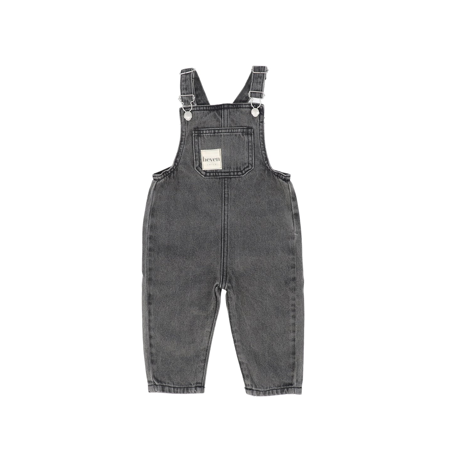 HEVEN CHILD GREY DENIM OVERALLS