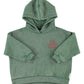 PIUPIUCHICK ARMY GREEN APPLE PRINT HOODED SWEATSHIRT