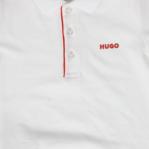 HUGO WHITE LONG SLEEVE POLO [Final Sale]