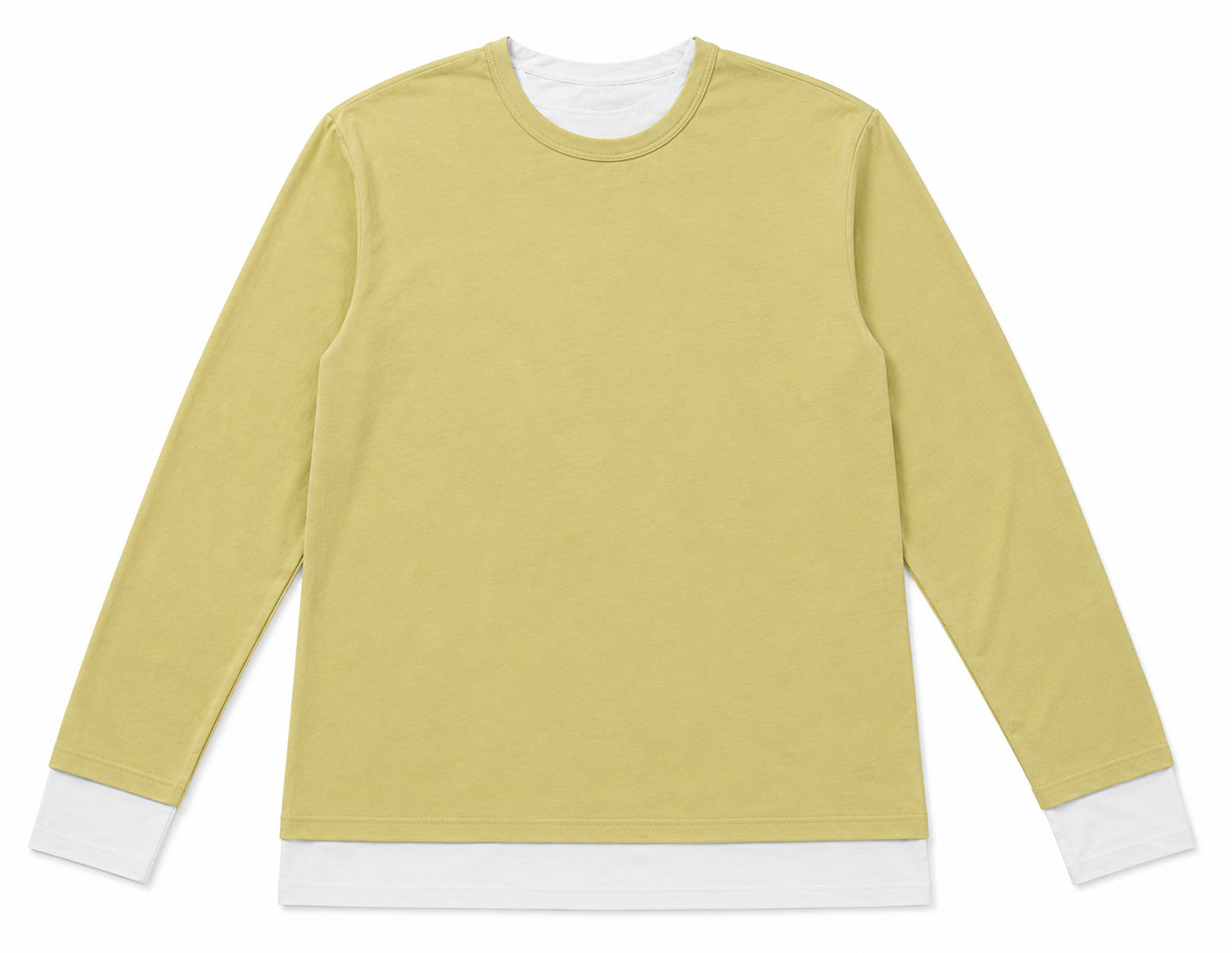 VALENTINA GREEN LAYERED LONG SLEEVE T-SHIRT
