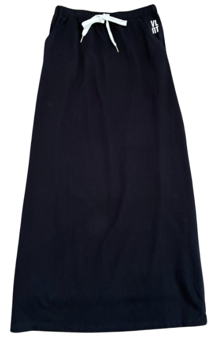 VALENTINA NAVY PIQUE MAXI SKIRT