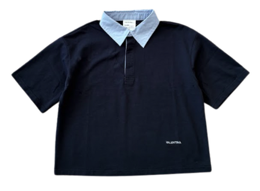 VALENTINA NAVY T-SHIRT POLO TOP