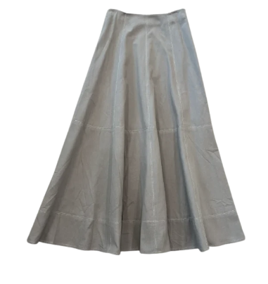 VALENTINA GREEN SEAM DETAIL CANVAS SKIRT