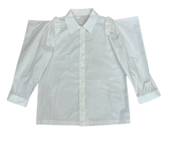 VALENTINA FLORAL RUFFLE BUTTON DOWN BLOUSE