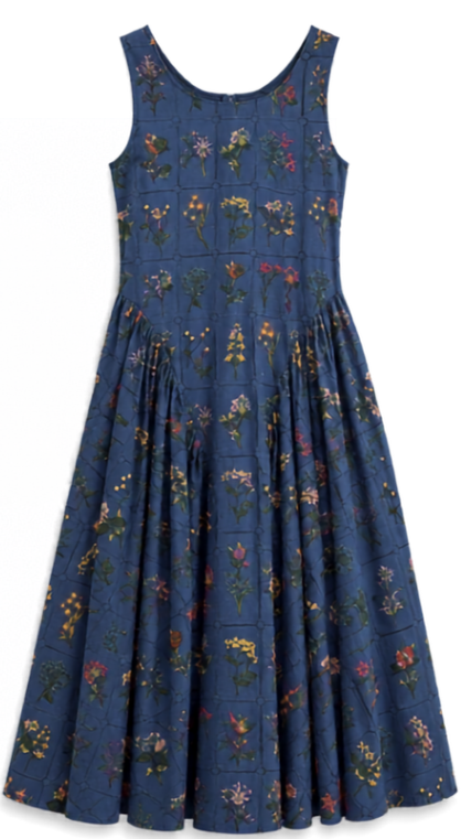 VALENTINA BLUE EMBROIDERED FLOWER JUMPER