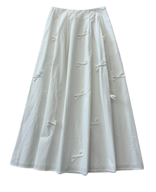 VALENTINA BLACK BOW DETAILED SKIRT