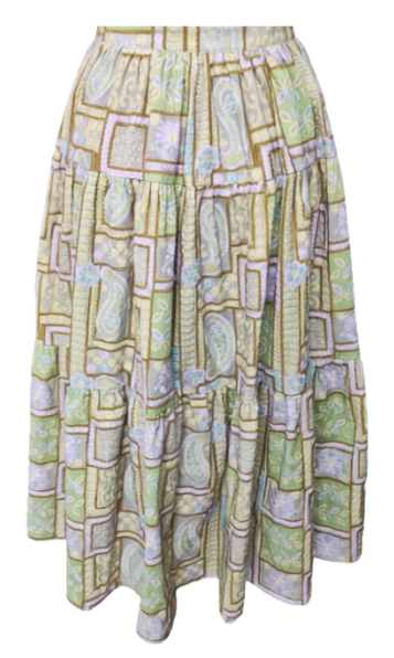 VALENTINA MULTI EMBROIDERED TIER SKIRT