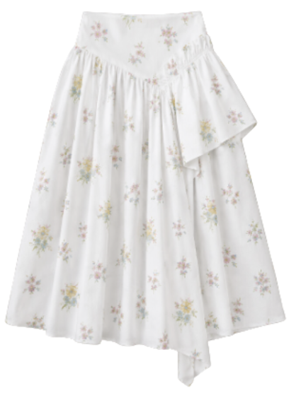 VALENTINA FLORAL PRINT RUFFLE SKIRT