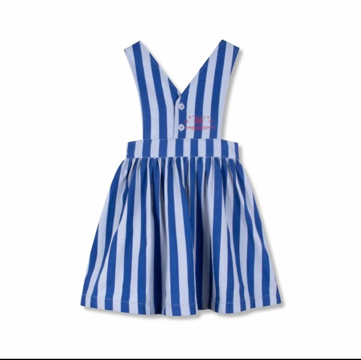WYNKEN BLUE STRIPED PINAFORE JUMPER