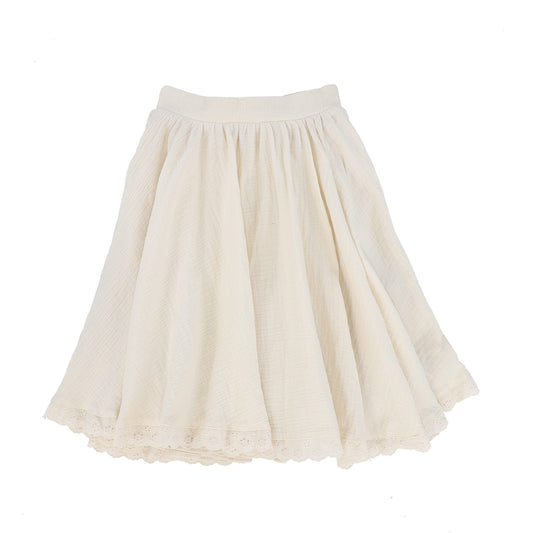 ONE CHILD IVORY LACE TRIM SKIRT [FINAL SALE]