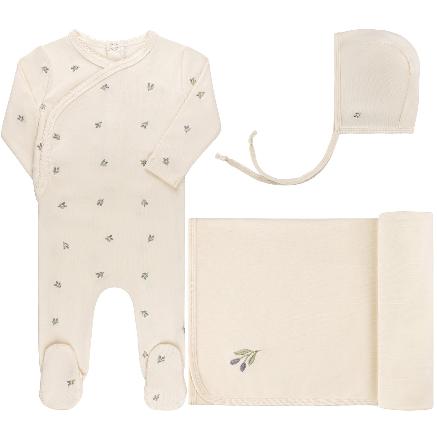 ELY'S & CO IVORY/BLUE BERRY SET