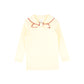 PLEASE MOM PALE YELLOW/RED TRIM TOP [FINAL SALE]