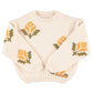 PIUPIUCHICK ECRU FLOWER PRINT SWEATER