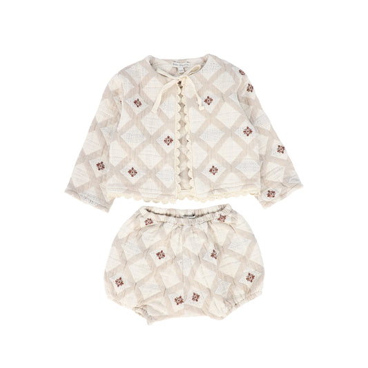 BEBE ORGANIC NATURAL PATCHWORK BLOOMER SET [FINAL SALE]