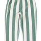 PIUPIUCHICK ECRU/GREEN STRIPED JOGGER PANTS