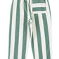 PIUPIUCHICK ECRU/GREEN STRIPED JOGGER PANTS