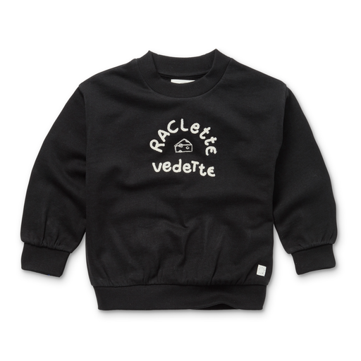 SPROET & SPROUT BLACK EMBROIDERED SWEATSHIRT [Final Sale]
