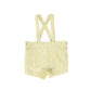 COCO BLANC YELLOW STRIPED BUTTON SHORTS
