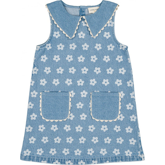 LOUIS LOUISE DENIM WASH FLOWER POCKET JUMPER