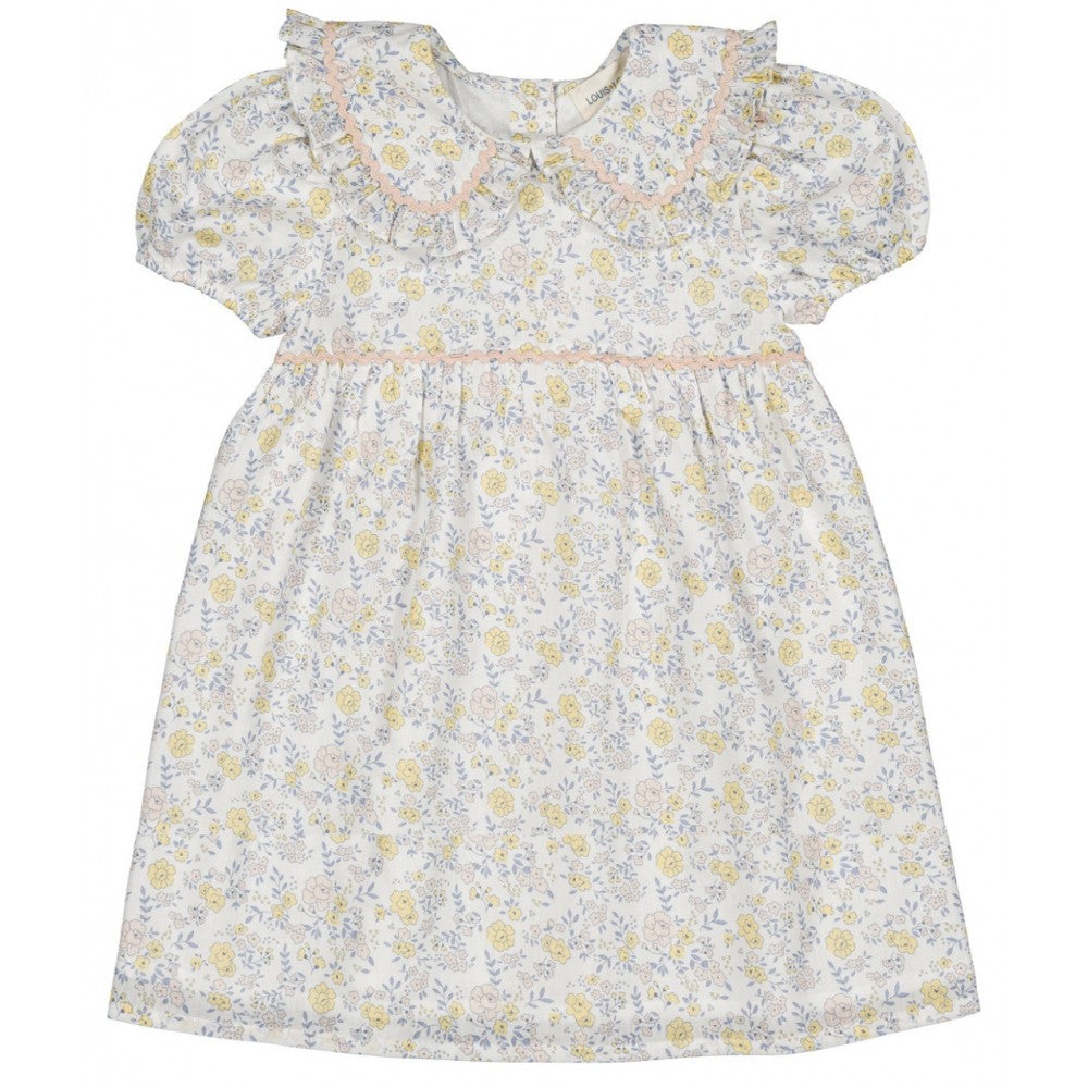 LOUIS LOUISE YELLOW FLORAL COLLAR DRESS