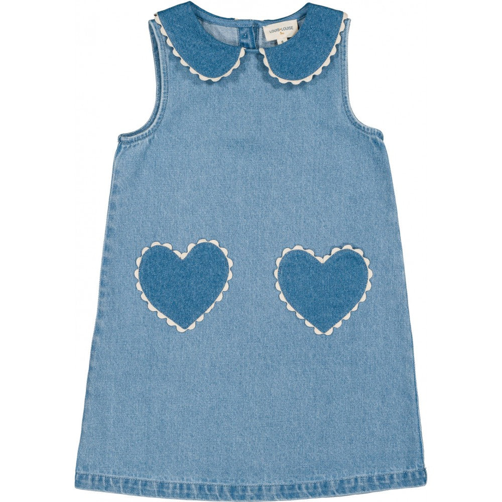 LOUIS LOUISE DENIM WASH HEART POCKET JUMPER
