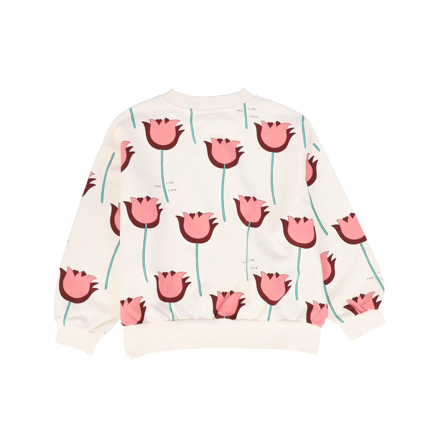 WYNKEN ECRU/PINK TULIP PRINT SWEATSHIRT