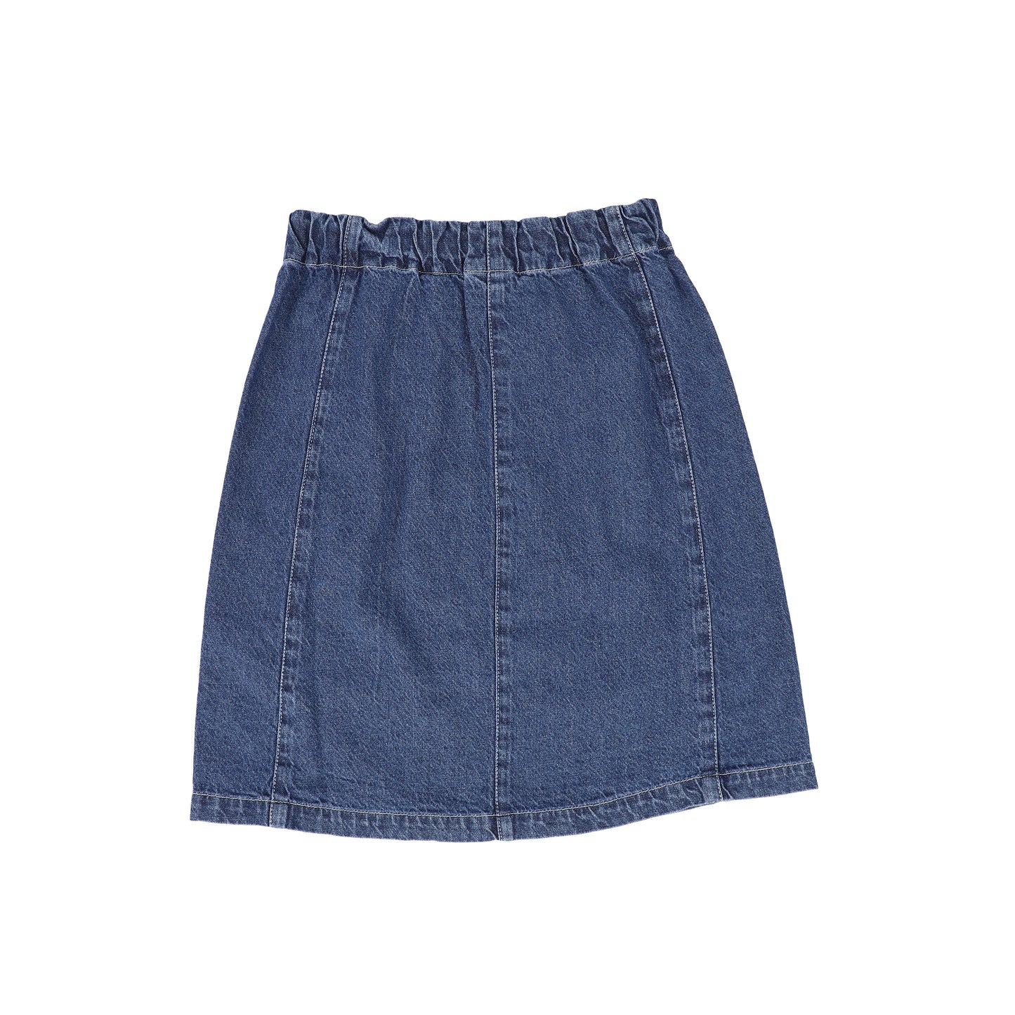 WYNKEN MID BLUE DENIM BUTTON SKIRT