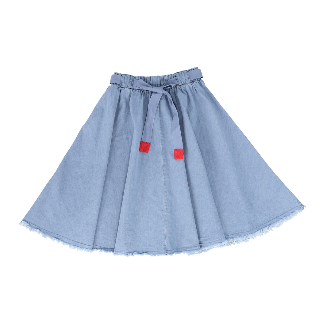 Lil Legs Denim Drawstring Skirt - Light Wash main image 0