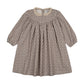 KIN & KIN CREAM LEAF PRINT LACE COLLAR DRESS