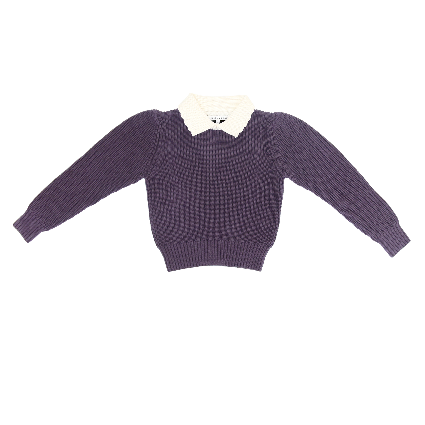 LITTLE PARNI PLUM COLLAR SWEATER [FINAL SALE]