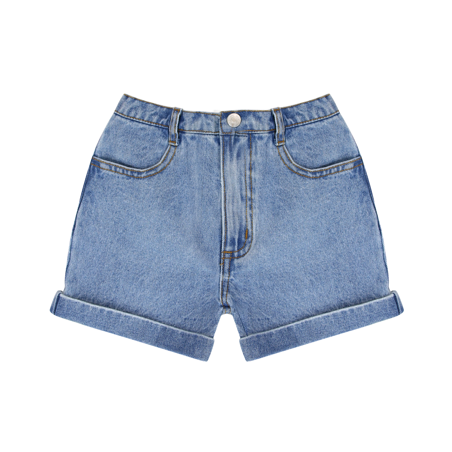 LITTLE PARNI BLUE DENIM POCKET SHORTS