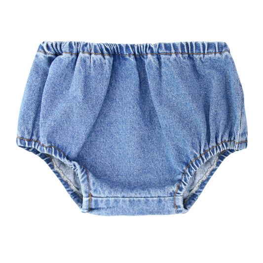 LITTLE PARNI BLUE DENIM BLOOMERS