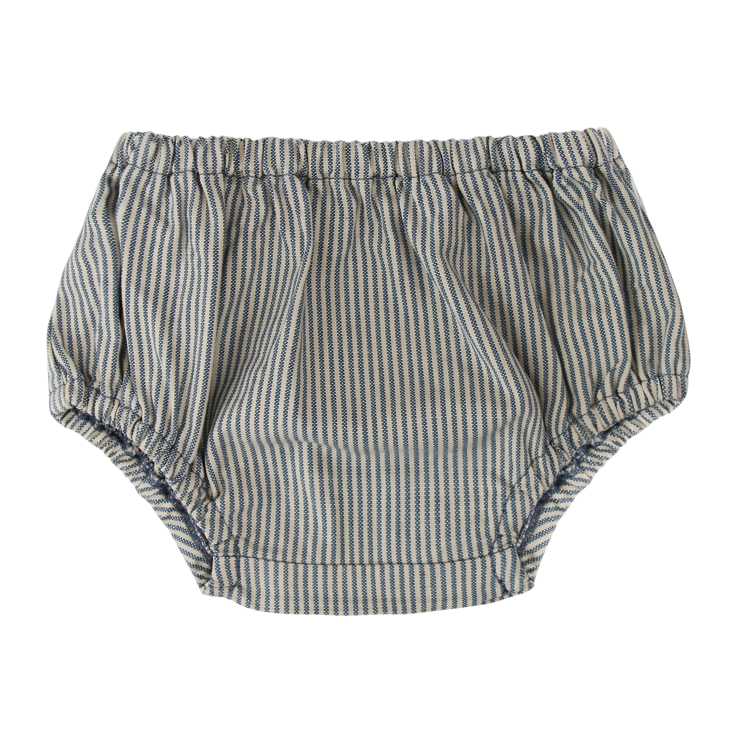 LITTLE PARNI BLUE STRIPED DENIM BLOOMERS