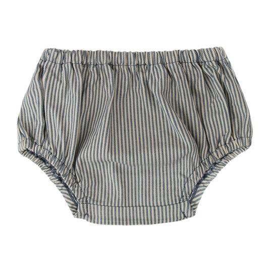 LITTLE PARNI BLUE STRIPED DENIM BLOOMERS