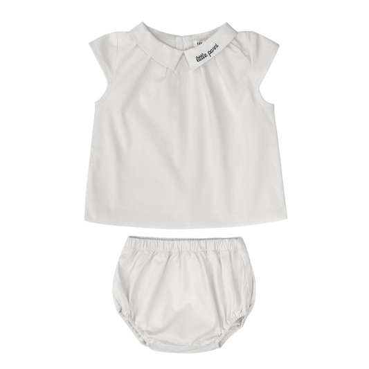 LITTLE PARNI WHITE BLOOMER SET