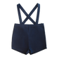 LITTLE PARNI NAVY SUSPENDER SHORTS