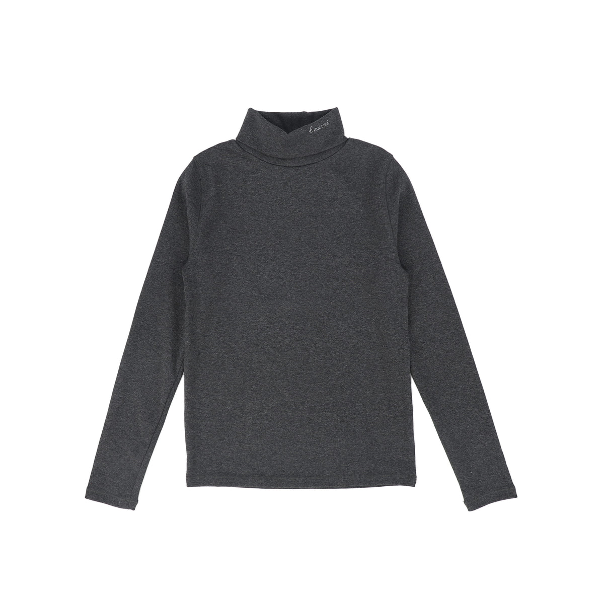 LITTLE PARNI GREY FITTED TURTLENECK