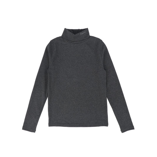 LITTLE PARNI GREY FITTED TURTLENECK