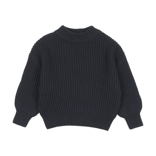 KIN & KIN NAVY RIBBED SWEATER [FINAL SALE]