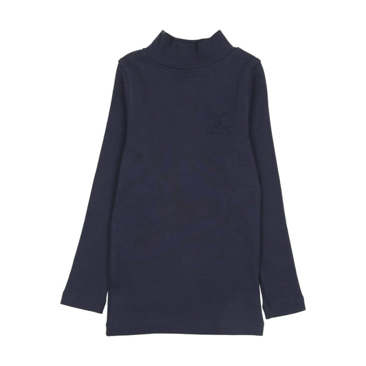 KIN & KIN NAVY BLUE MOCK TURTLENECK [FINAL SALE]