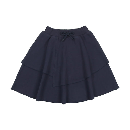 KIN & KIN NAVY BLUE LAYERED SKIRT [FINAL SALE]