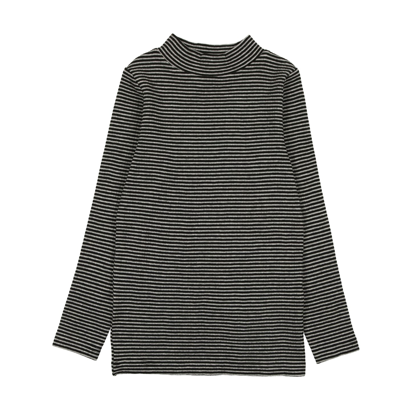 KIN & KIN LIGHT GREY/BLACK STRIPE MOCK NECK [FINAL SALE]