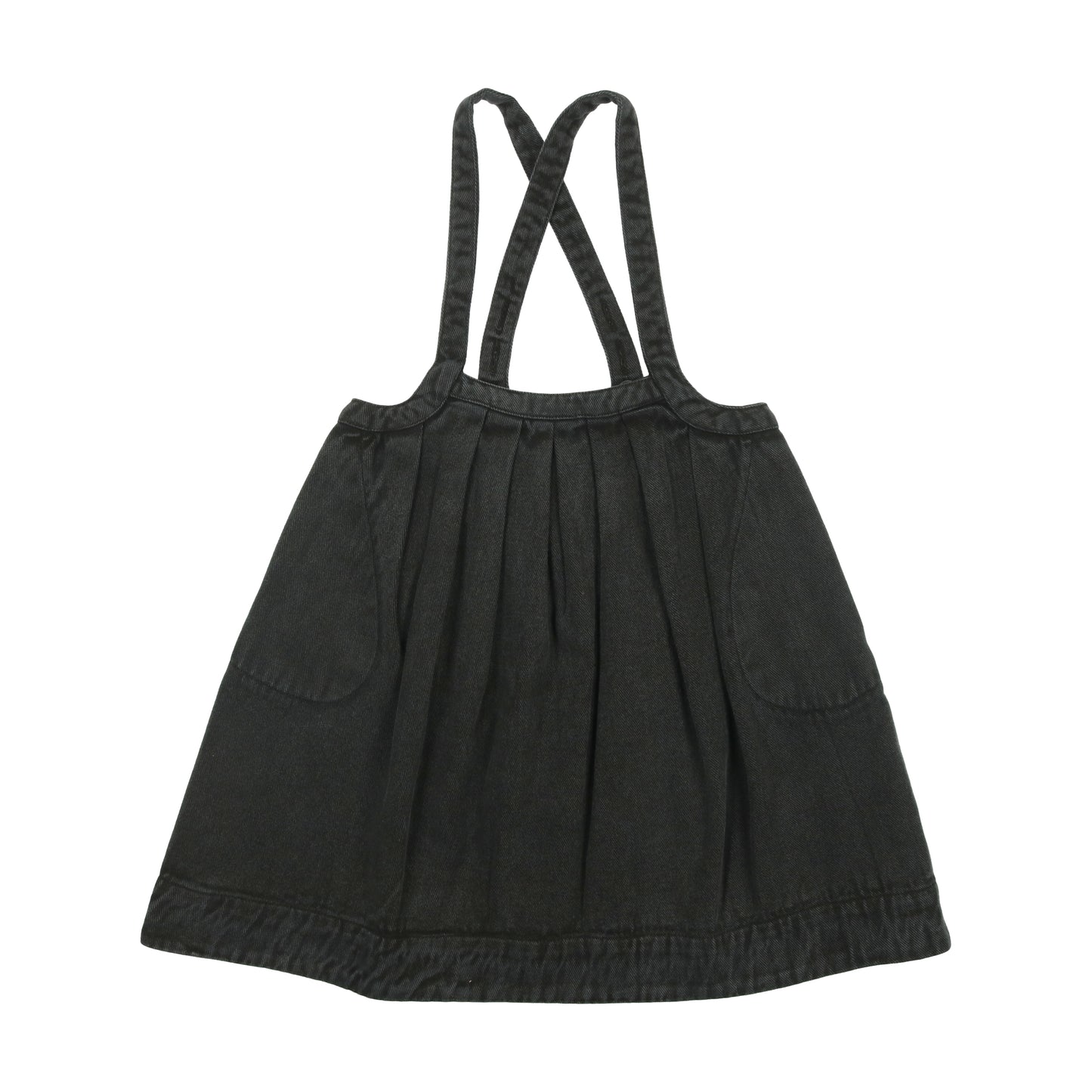 KIN & KIN BLACK DENIM SUSPENDER SKIRT