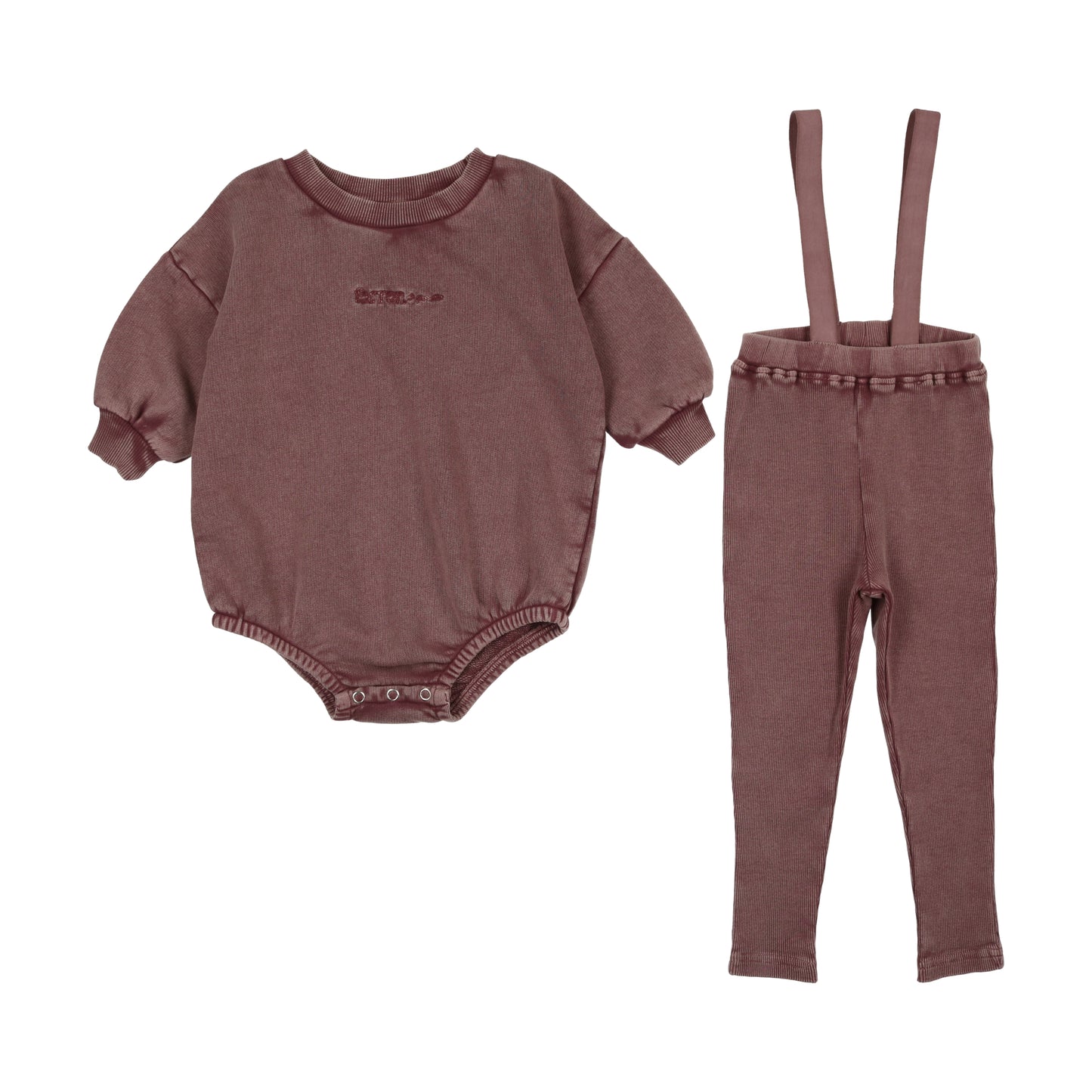 FARREN + ME PURPLE WASH OVERALLS SET [FINAL SALE]