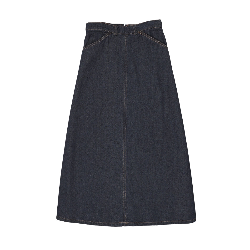 KIN & KIN BLUE WASH DENIM MAXI SKIRT