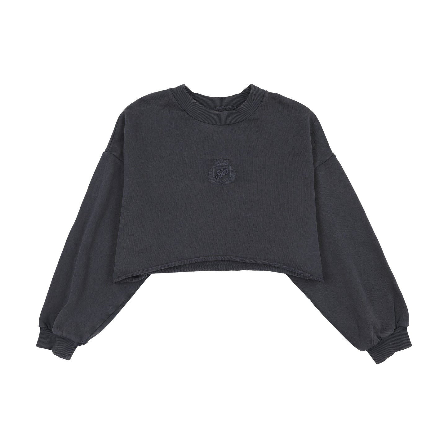 KIN & KIN NAVY WASH CROPPED SWEATSHIRT