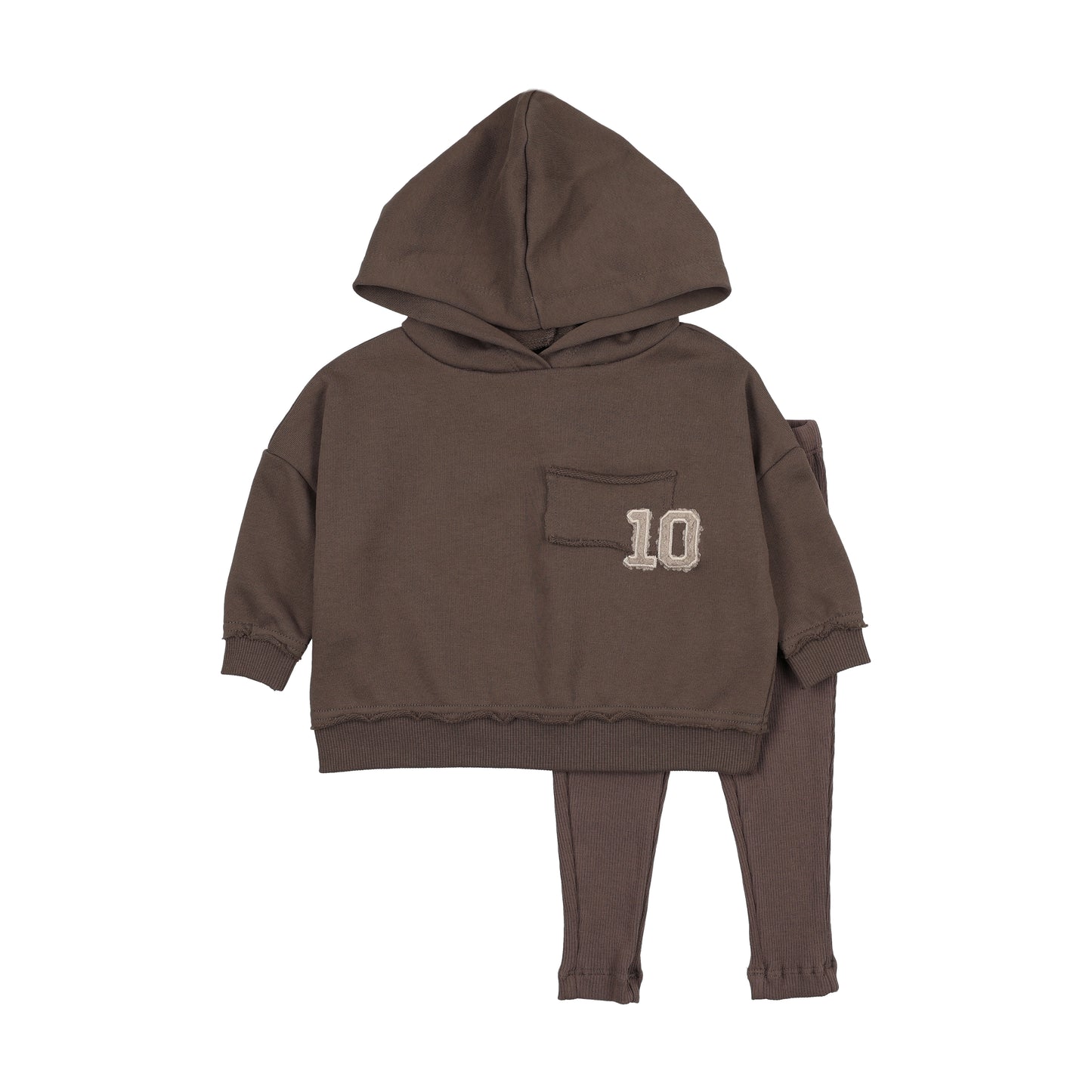 KIN & KIN CHESTNUT HOODED SWEATSHIRT SET
