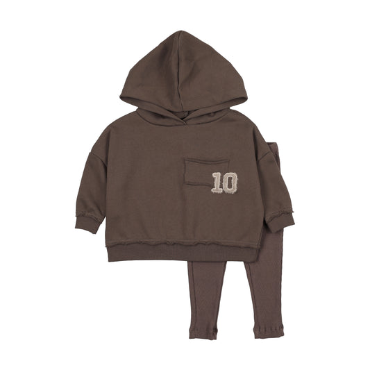 KIN & KIN CHESTNUT HOODED SWEATSHIRT SET